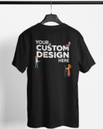 Custom Men’s Lightweight Cotton Blend T-Shirt – Black (180 GSM) - Image 2