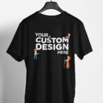 Custom Men’s Lightweight Cotton Blend T-Shirt – Black (180 GSM)