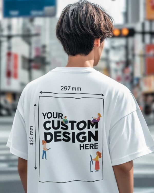 Custom Men’s Oversized Premium Drop-Shoulder Terry Cotton T-Shirt  (210 GSM)