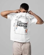 Custom Men’s Oversized Premium Drop-Shoulder Terry Cotton T-Shirt  (210 GSM) - Image 2