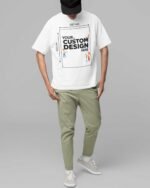 Custom Men’s Oversized  Ultra Premium Drop-Shoulder Terry Cotton T-Shirt (240 GSM) - Image 2