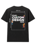 Custom Men’s Lightweight Acid Wash Regular Fit T-Shirt – Black (180 GSM) - Image 2