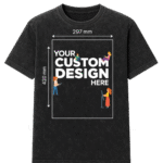 Custom Men’s Lightweight Acid Wash Regular Fit T-Shirt – Black (180 GSM)