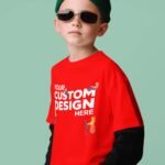 Custom Boys Premium 100% Cotton Round Neck T-Shirt  (180 GSM)