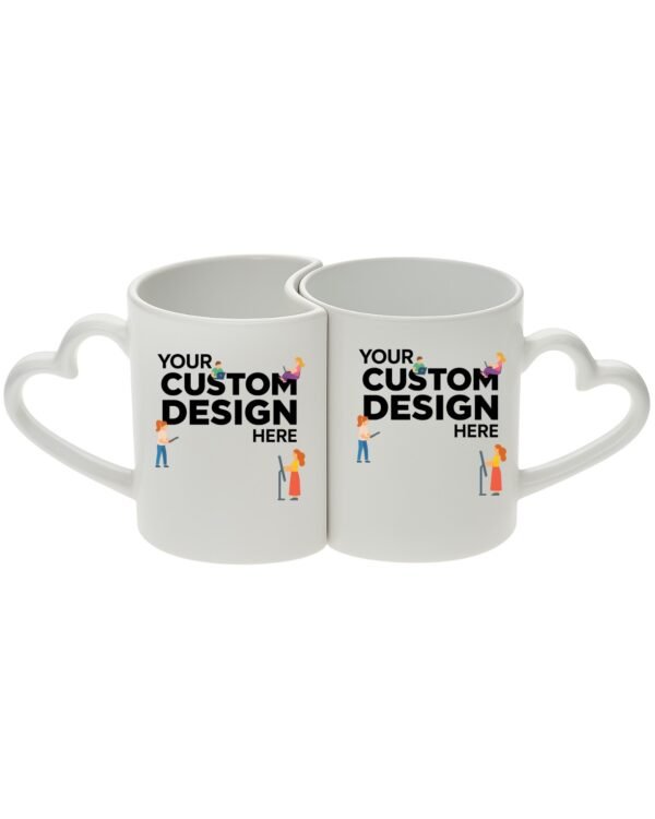 Custom Couple Mug Set – White (9oz + 11oz)
