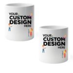 Custom Ceramic Flower Pot – White (11oz)