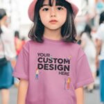 Custom Girls Premium 100% Cotton Round Neck T-Shirt  (180 GSM)