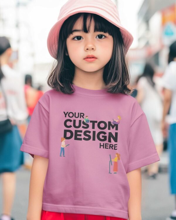 Custom Girls Premium 100% Cotton Round Neck T-Shirt  (180 GSM)