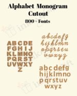 Alphabet Monogram Cutout - MDF