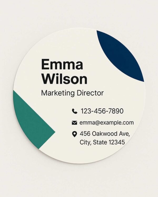 Custom Circle Business Card