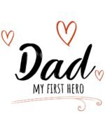 Dad My First Hero Classic Fit T-Shirt - White - Image 2
