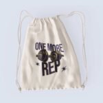 One More Rep Drawstring bag