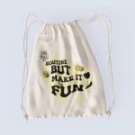 Routine But Make it Fun Drawstring bag