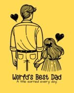 World's Best Dad Classic Fit T-Shirt - Mustard - Image 2