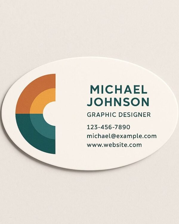 Custom Oval Business Card