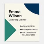 Custom Square  Business Card