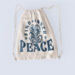 Find Inner Peace Drawstring bag