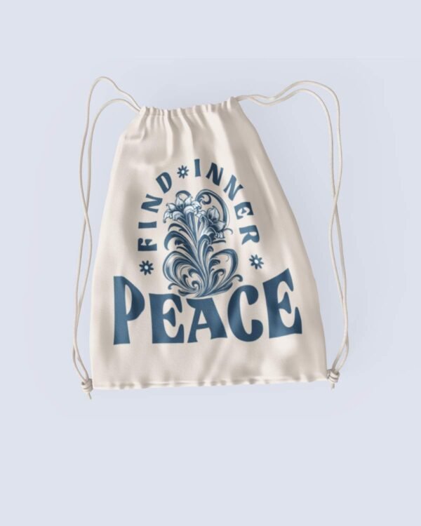 Find Inner Peace Drawstring bag