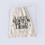 Life is Lighter Drawstring bag