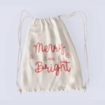 Merry and Bright Drawstring bag