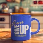 Never Give Up Neon Mug