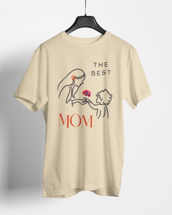The Best Mom Relaxed Fit T-Shirt - Beige
