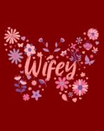 Wifey Relaxed Fit T-Shirt - Maroon - Image 2