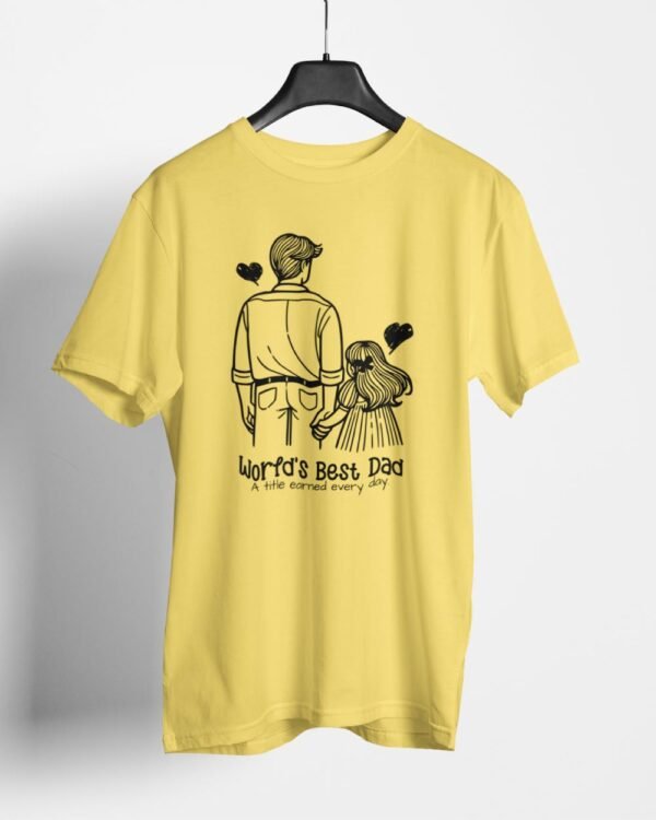World's Best Dad Classic Fit T-Shirt - Mustard