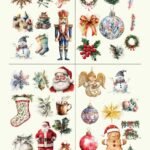 Christmas tree White Vinyl Stickers